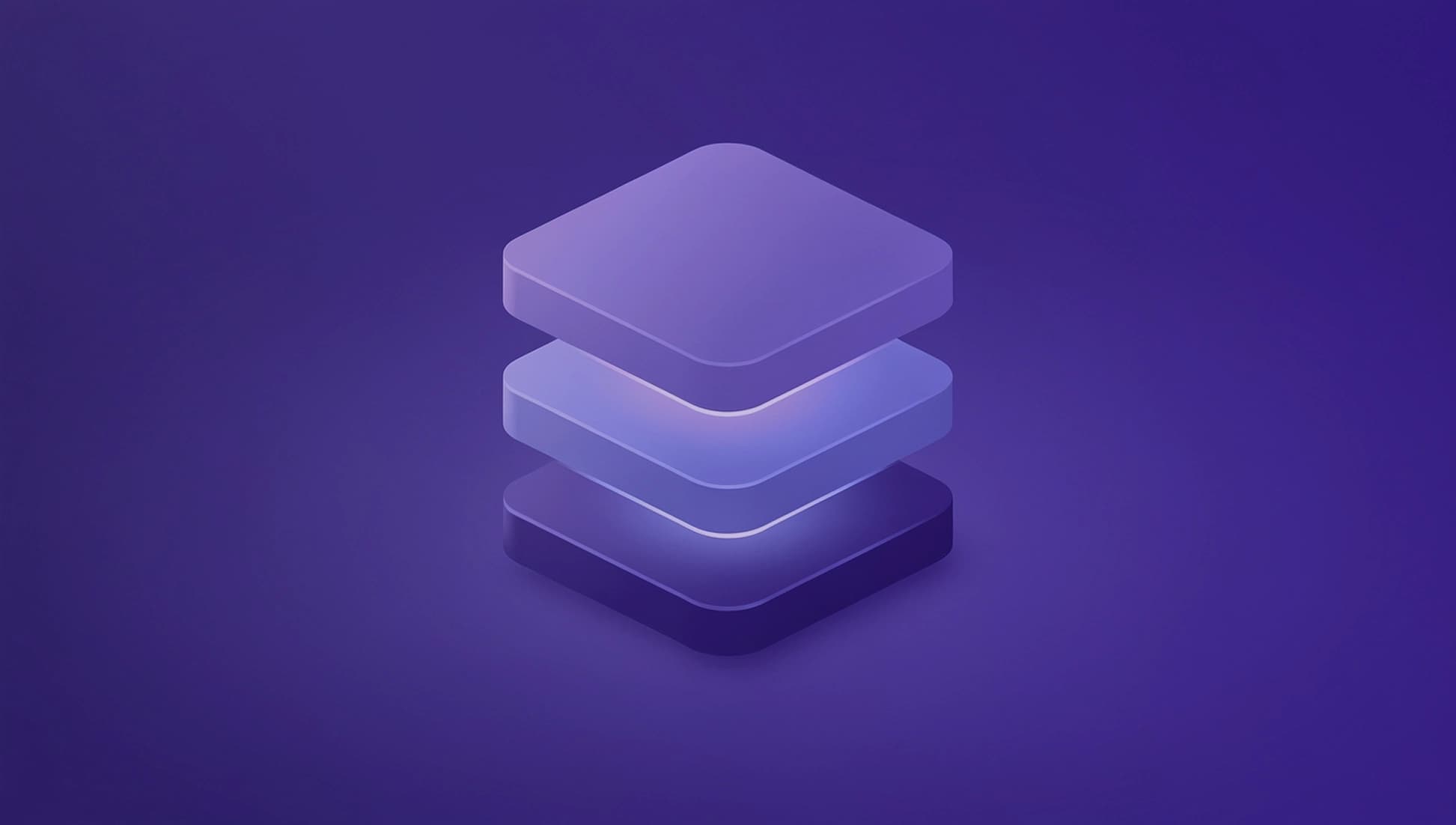 Isometric 3D illustration of stacked content layers