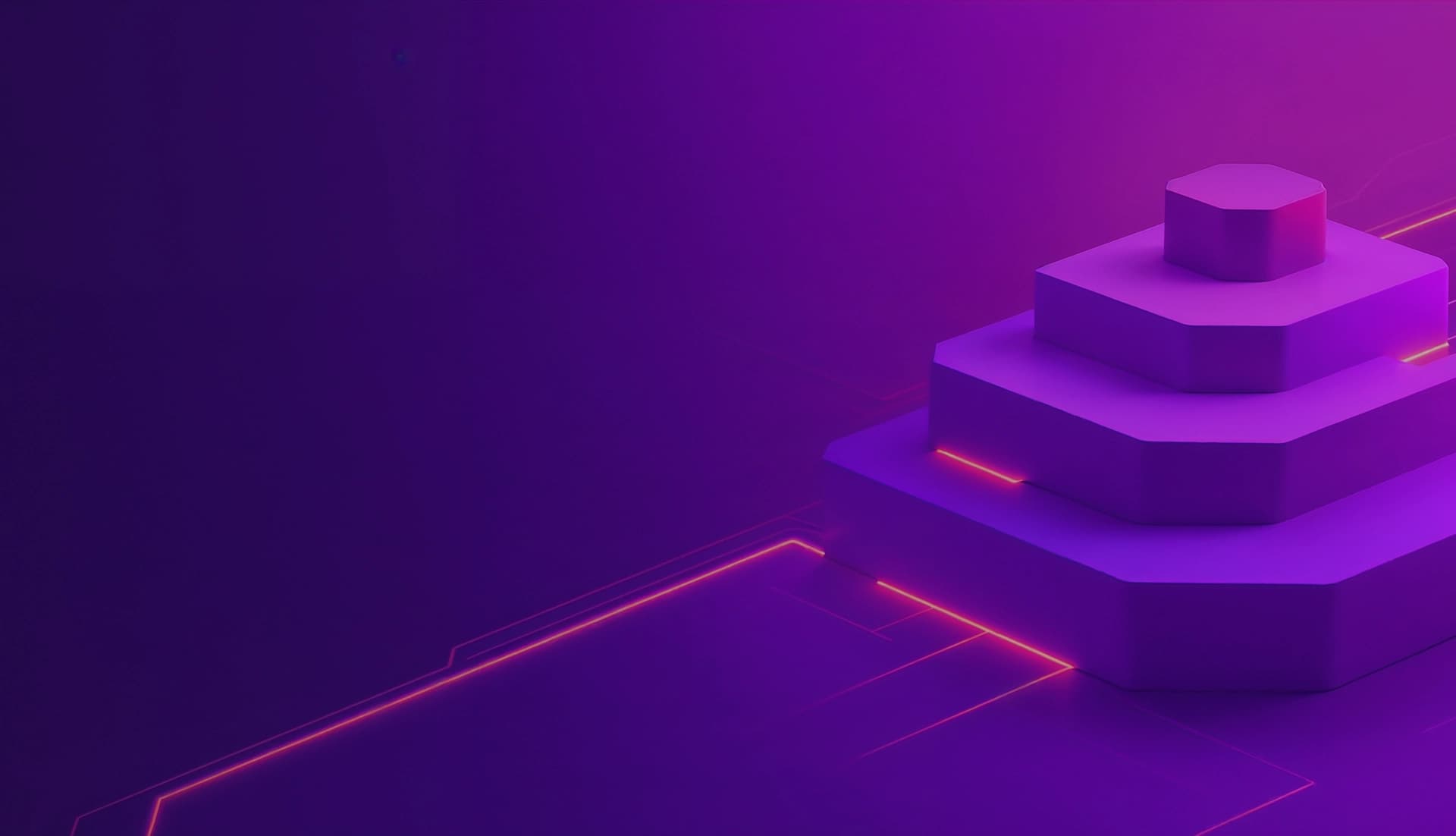 Isometric 3D illustration of stacked platforms representing career growth with glowing circuit pathways
